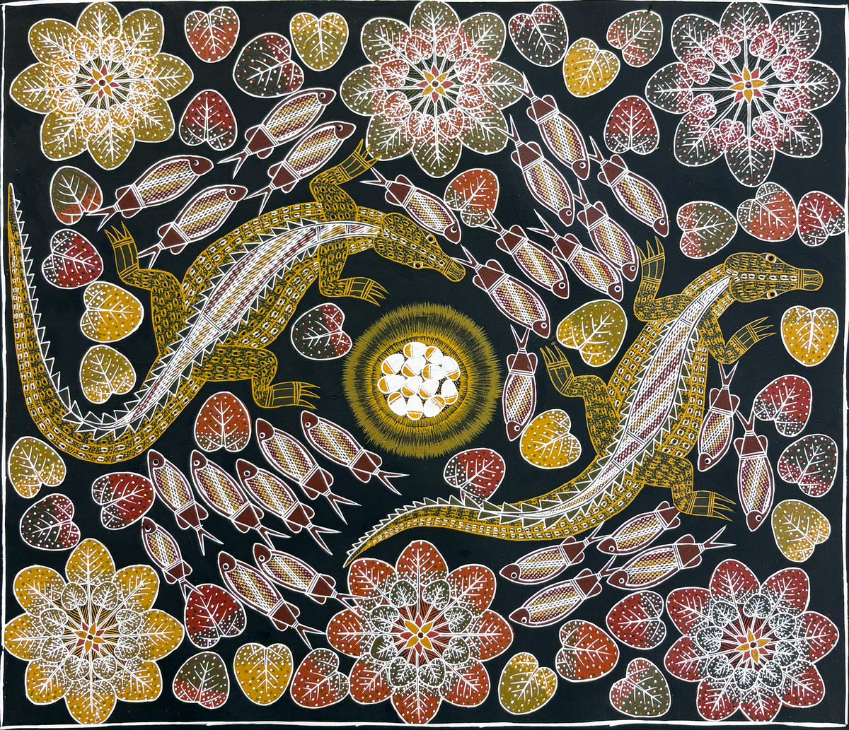 Bäru Dhäwu (Crocodile Story) by Andrew  Wanamilil