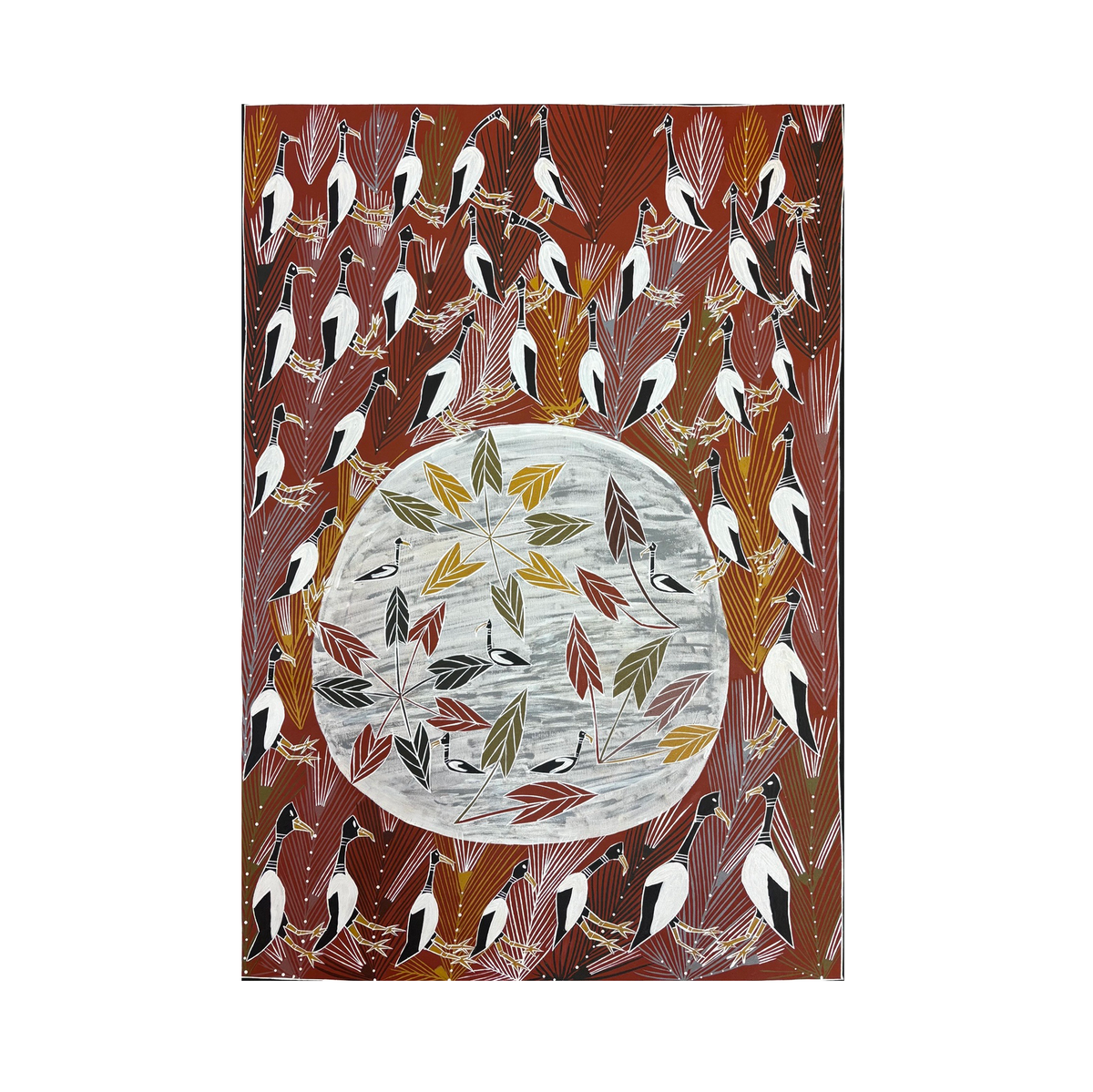 Gumang (Magpie Geese) by Johnny Malibirr