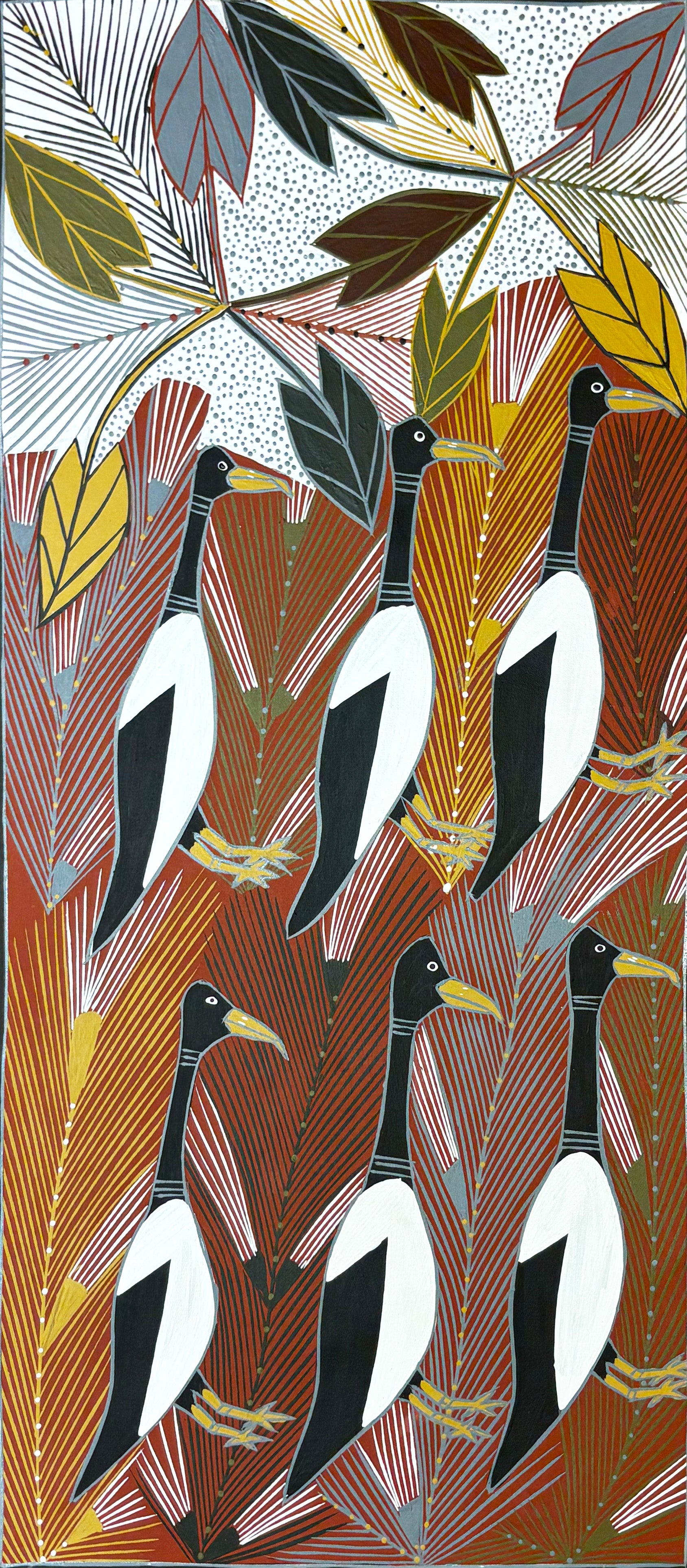 Gumang (Magpie Geese) by Johnny Malibirr