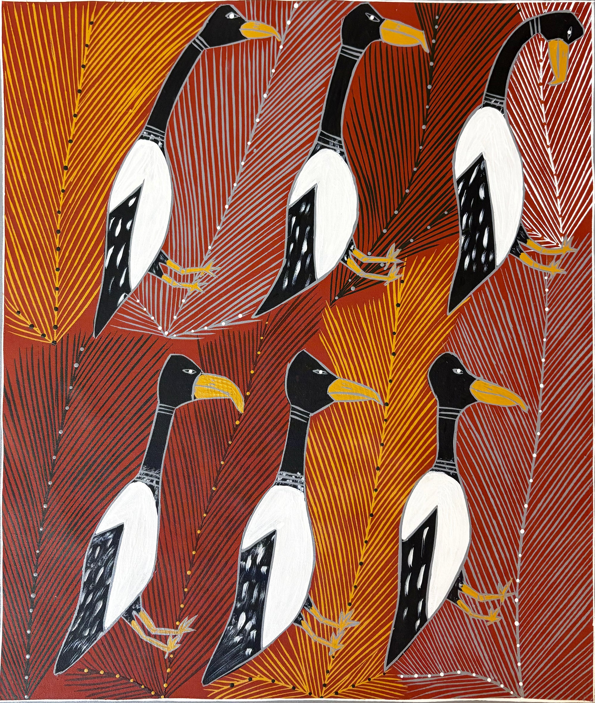 Gumang (Magpie Geese) by Johnny Malibirr