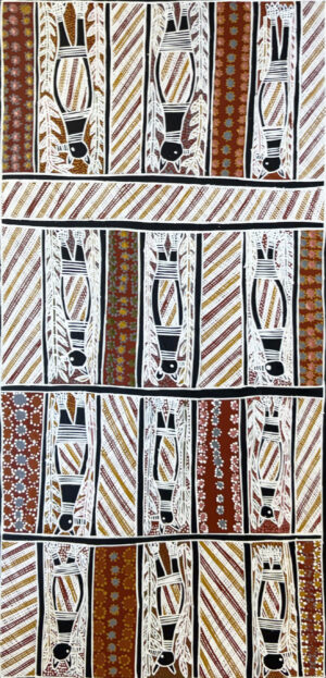 Warrnyu Dhawu (Flying Fox Story) - Painting - Joy  Burruna