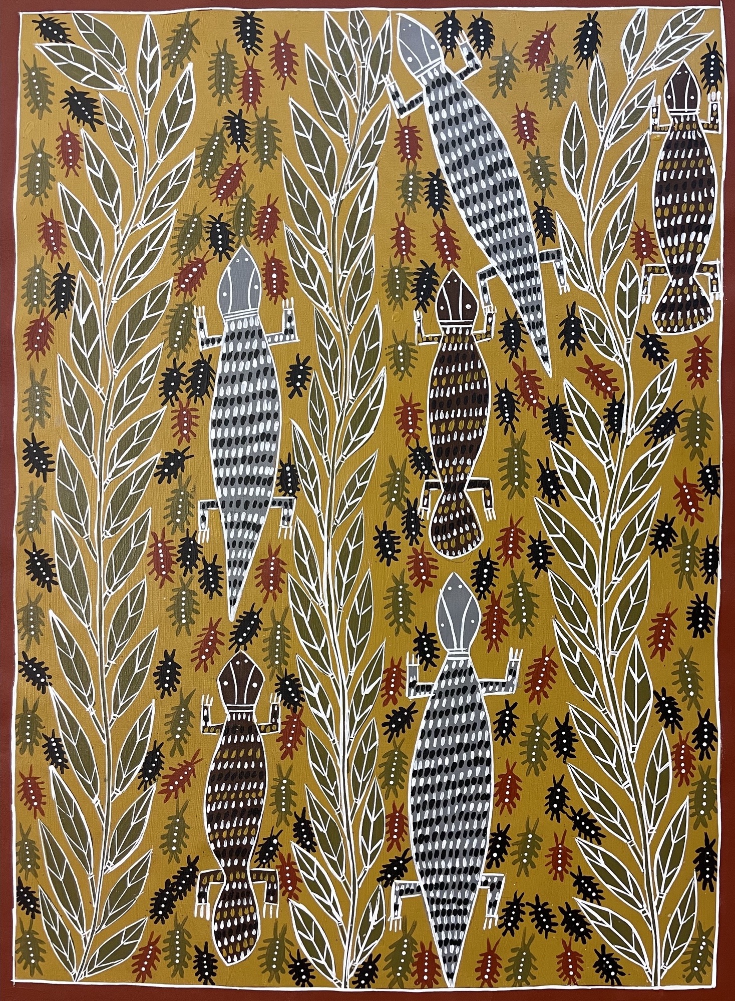Dawurrmonuk (itchy caterpillar) - Painting - Evonne Gayuwrri