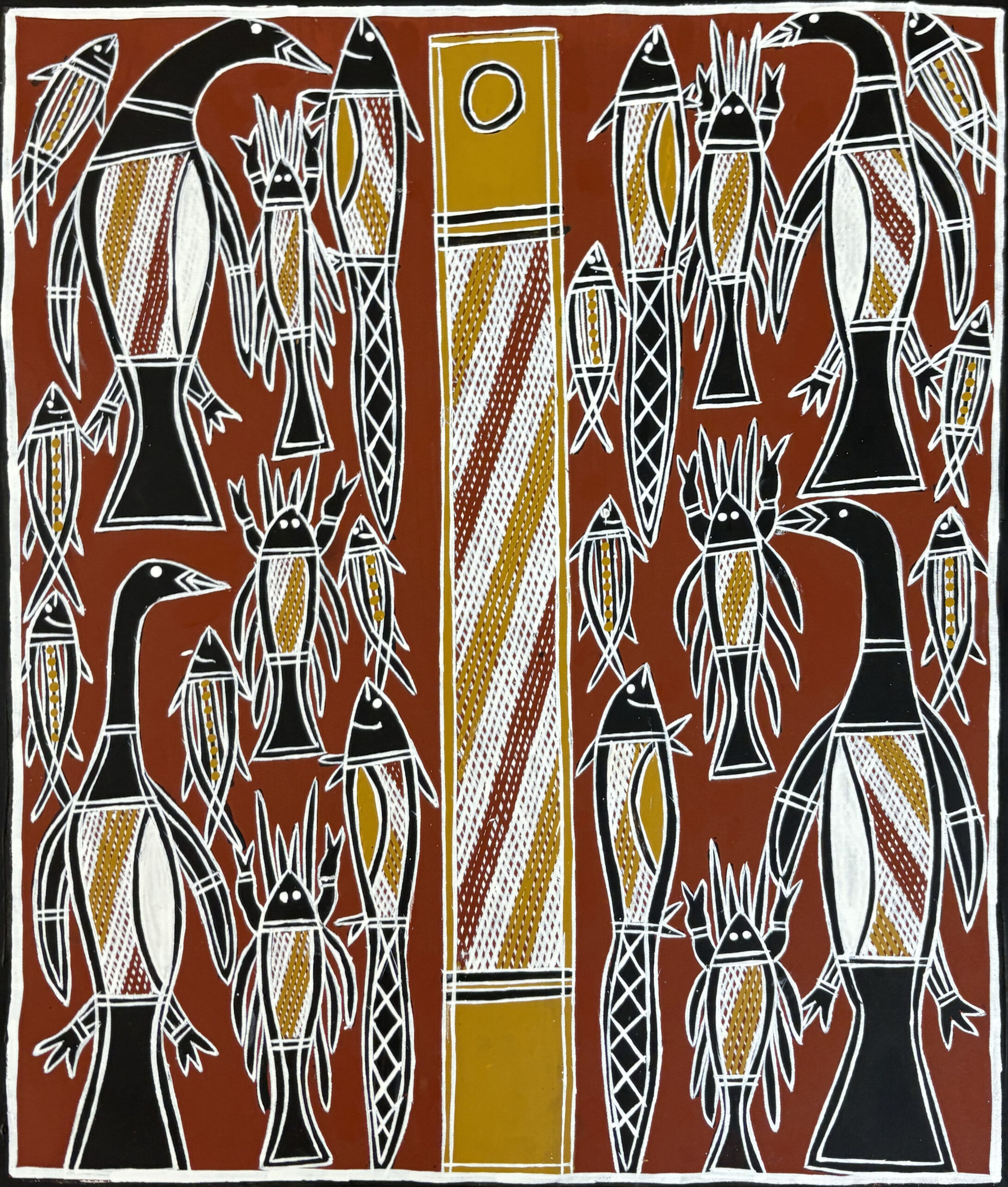 Dupun (Hollow log) - Painting - Peter Gambung
