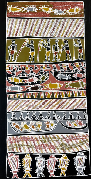 Ganybu (Fishing Net/Drag Net) - Painting - Joy  Burruna