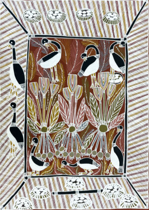Gumang (Magpie Geese) - Painting - Joy  Burruna