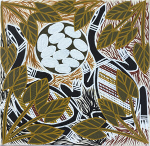 Ganalbingu  - Banda (Long Necked Turtle) - Painting - Angela Banyawarra