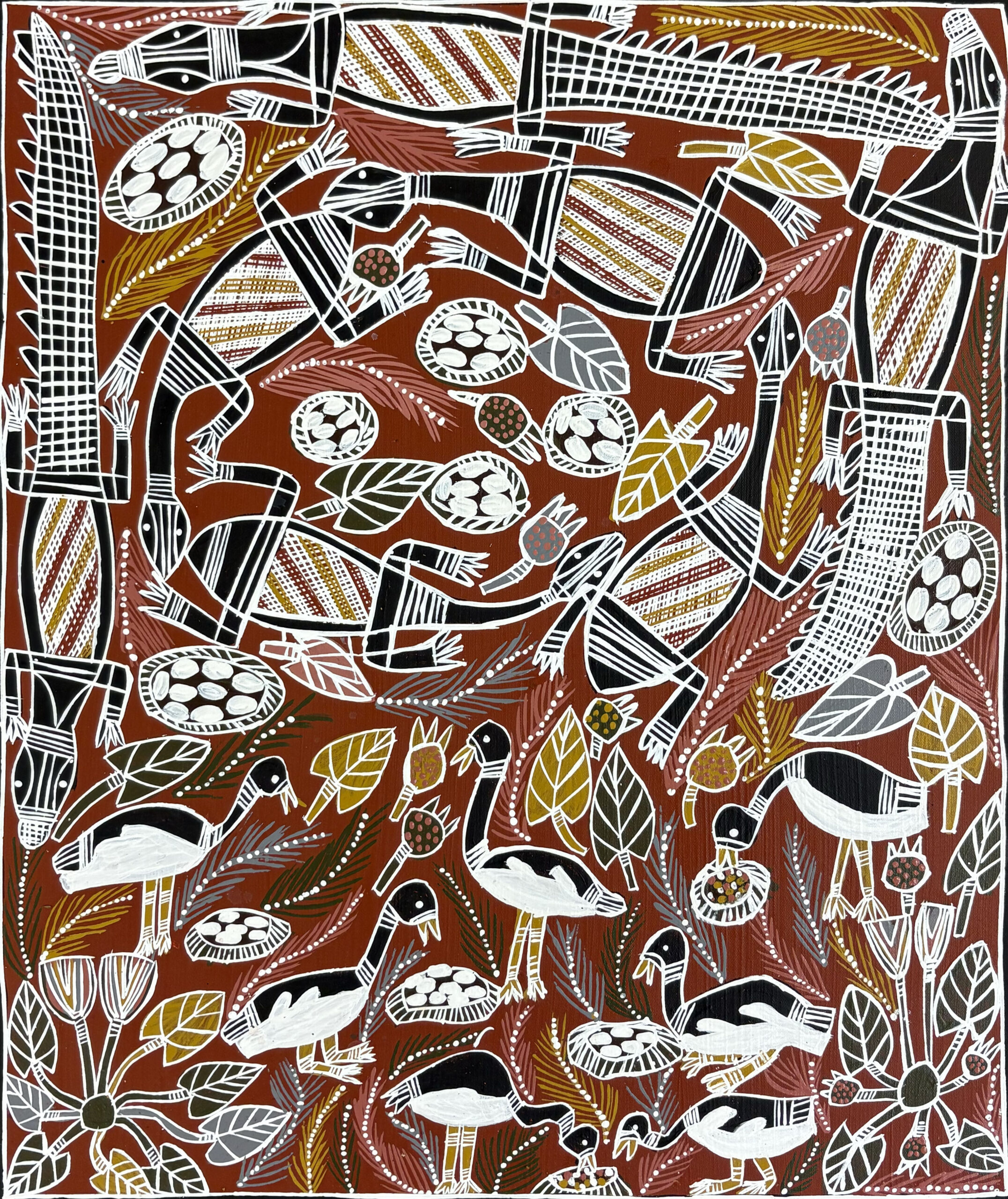 Raypiny Dhawu (Fresh Water Story) - Painting - Joy  Burruna