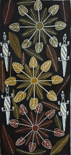Baru Dhawu (Crocodile Story) - Painting - Joy Binindjilil