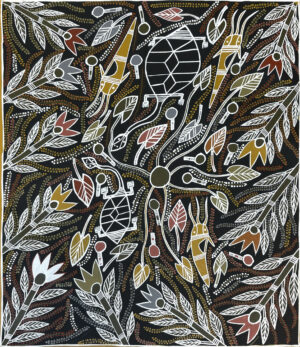 Raypiny Dhawu (Fresh Water Story) - Painting - Evonne Rraraypum