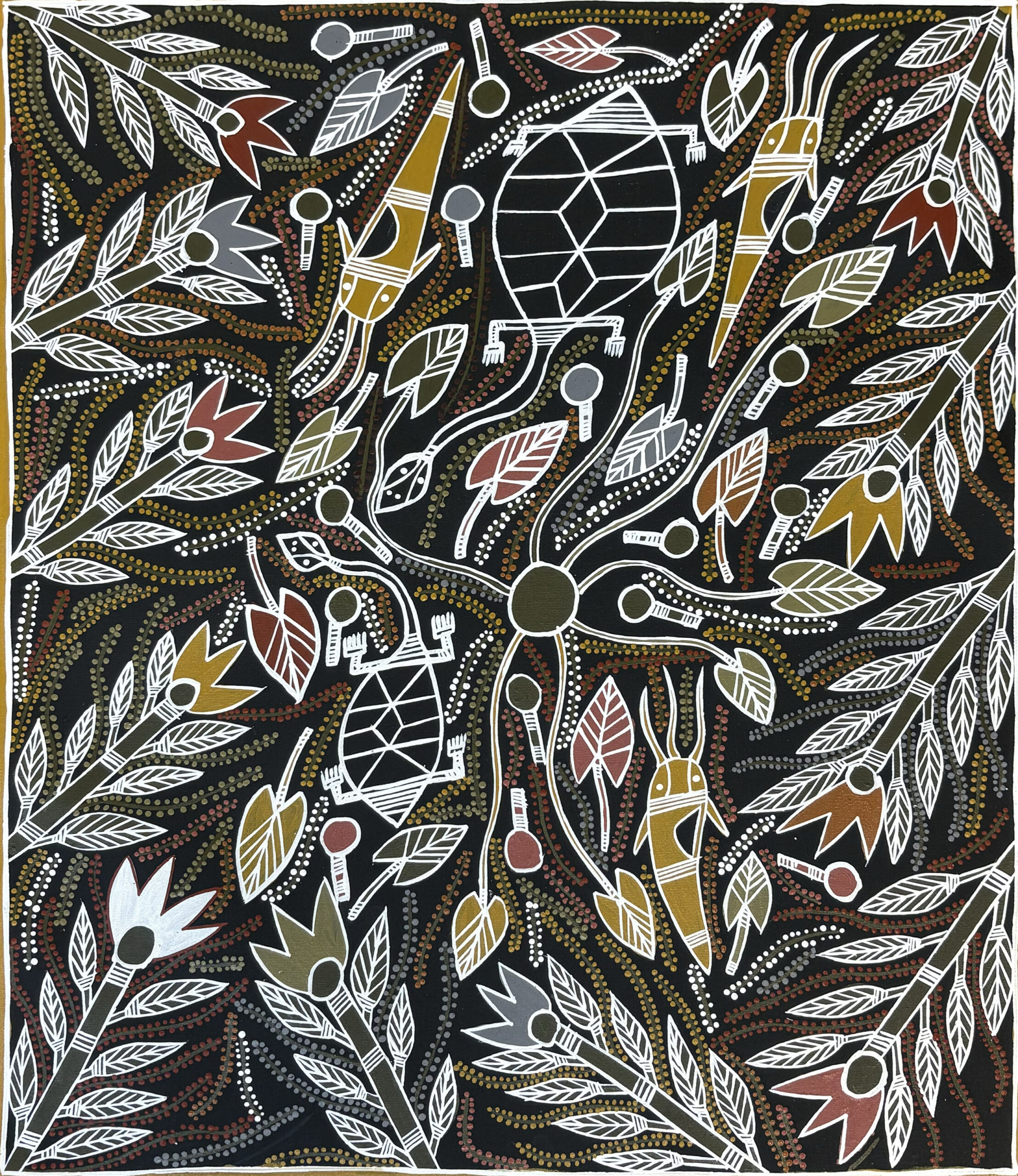 Raypiny Dhawu (Fresh Water Story) - Painting - Evonne Rraraypum