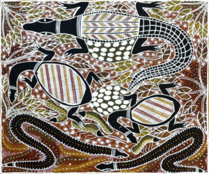 Raypiny Dhawu (Fresh Water Story) - Painting - Selena Munguluma