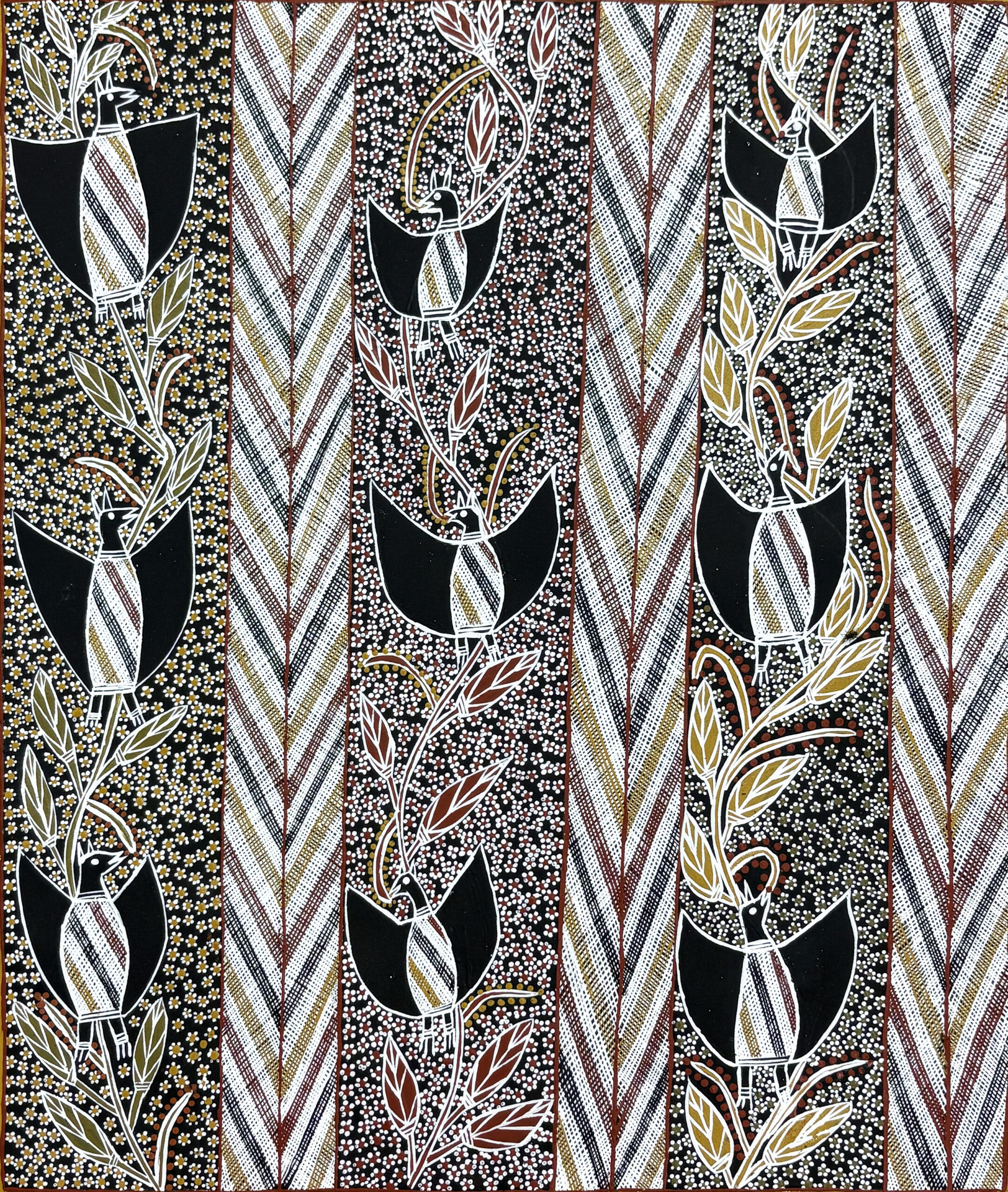 Warrnyu Dhawu (Flying Fox Story) - Painting - Joy Binindjilil