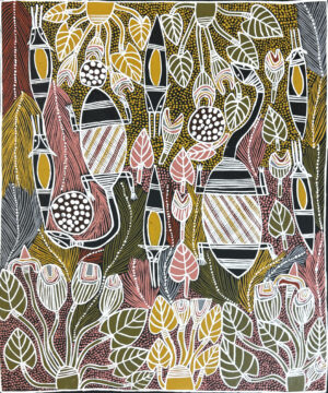Ganalbingu  - Banda (Long Necked Turtle) - Painting - Joy  Burruna