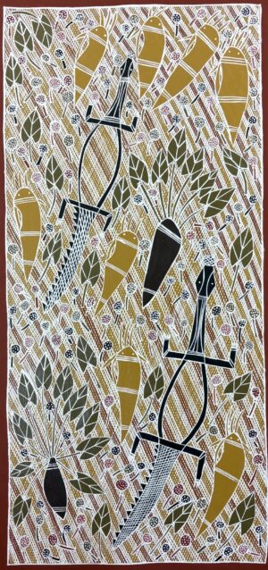 Raypiny Dhawu (Fresh Water Story) - Painting - Evonne Gayuwrri