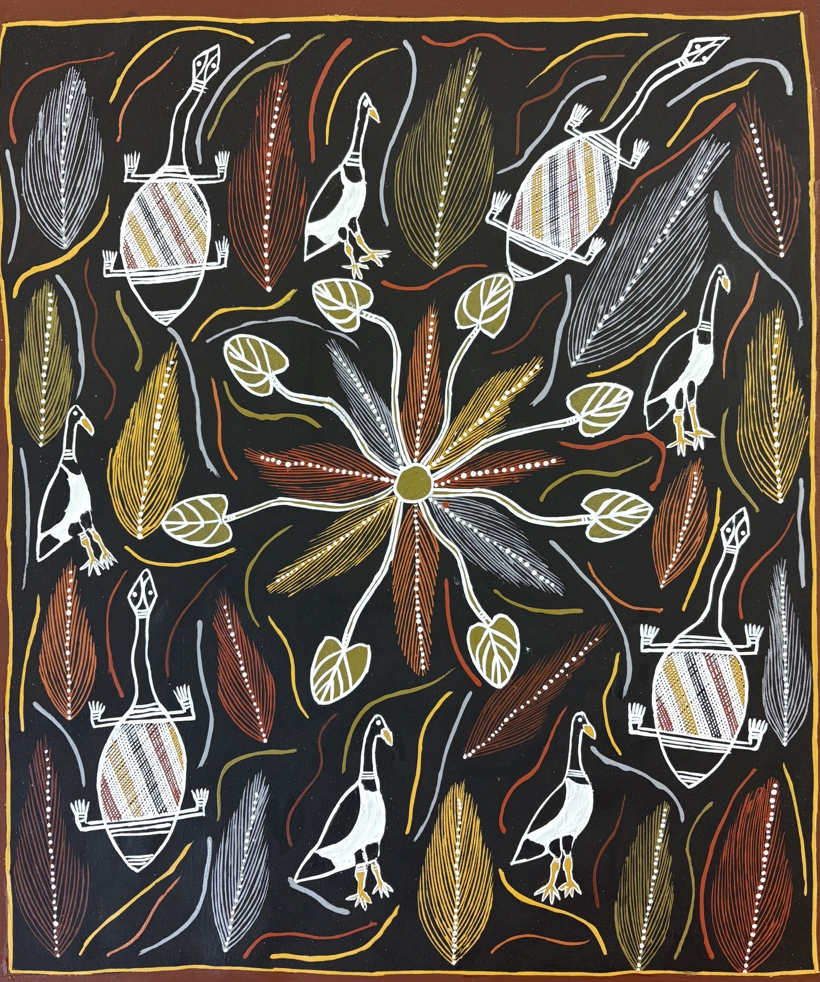 Raypiny Dhawu (Fresh Water Story) - Painting - Joy Binindjilil