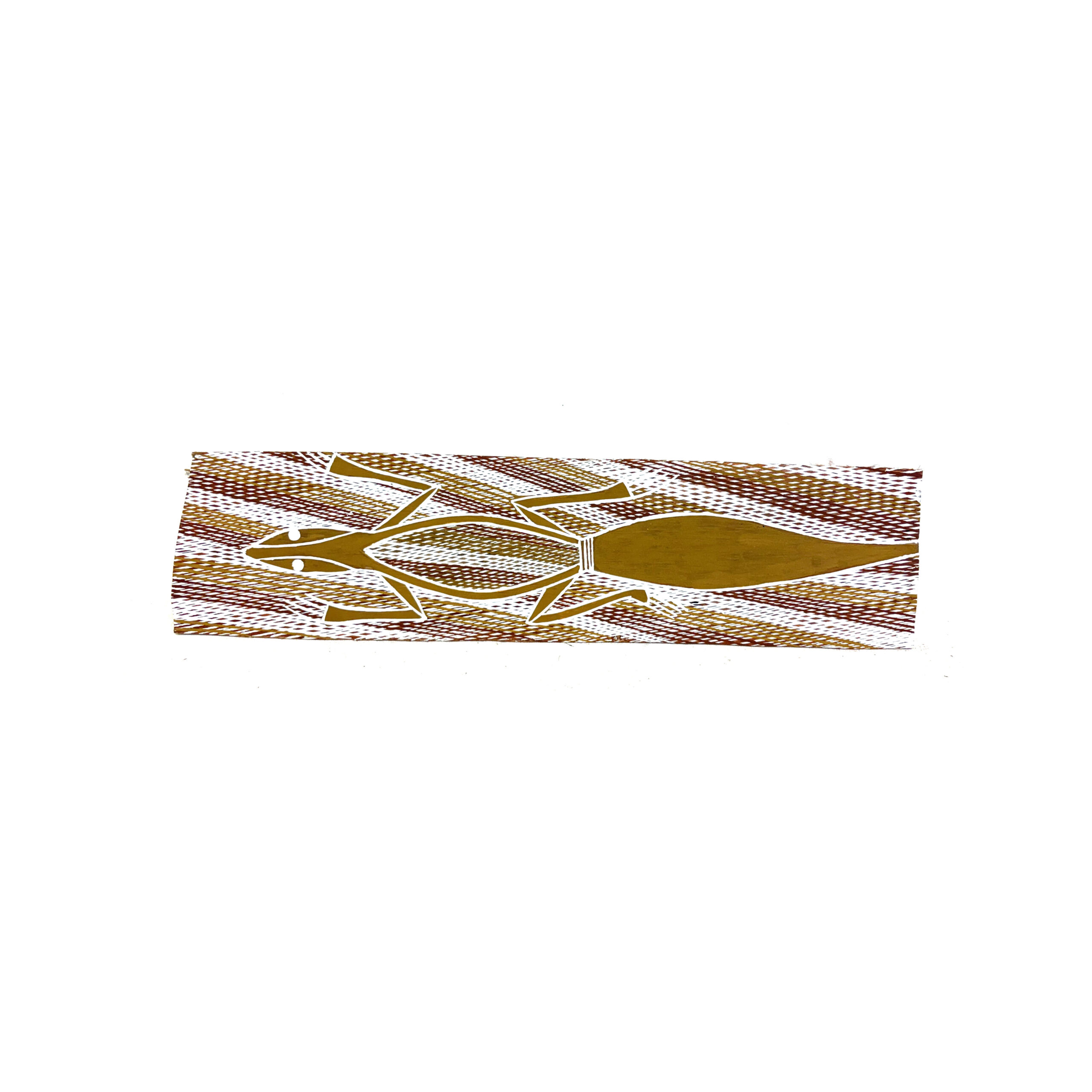 JB Fisher - Djanda (lizard) - Bark Painting - JB Fisher