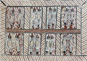 Warrnyu Dhawu (Flying Fox Story) - Painting - Joy  Burruna