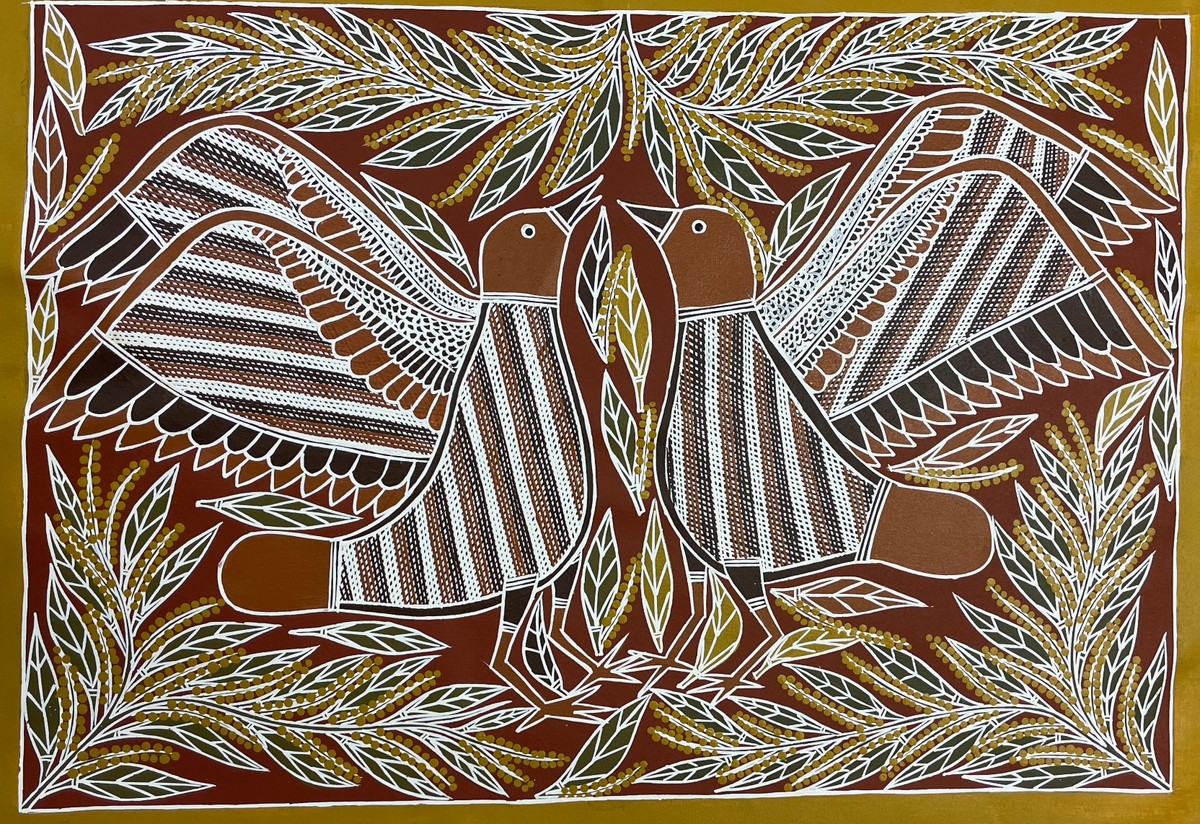 Lidjilidji (Crimson finches) by Andrew Wanamilil