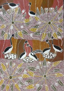 Gumang (Magpie Geese) by Joy Burruna